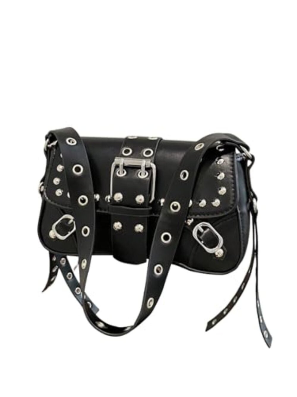 New‎ - Women's PU Leather Shoulder Handbag Punk Rivet Flap Studded Vintage